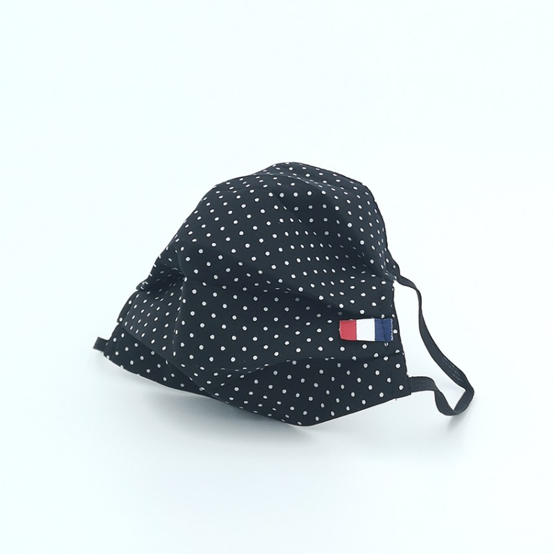 Masque en tissu - masque barrière motif pois
