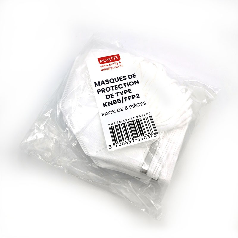 Masques KN95 en pack de cinq