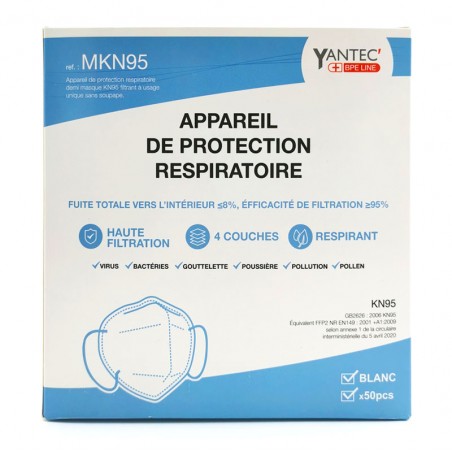 Pack de 50 masques FFP2 - Type KN-95 - Carton face