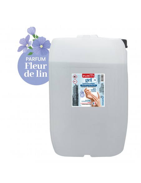 Bidon de 20 litres - Gel Hydroalcoolique Purity 703 - Parfum Fleur de Lin