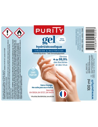 10 Mini-flacons de 100ml - Gel...