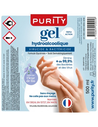 4 Flacons de 500ml - Gel...