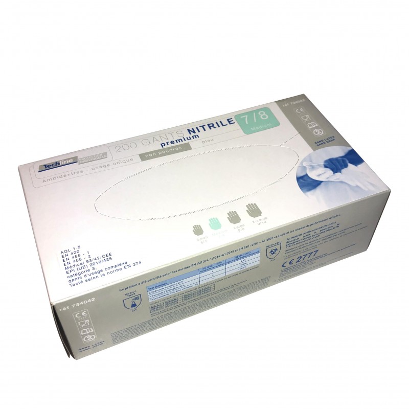 boite de 180 Gants XL en nitrile - Purity - non poudres_boite_side