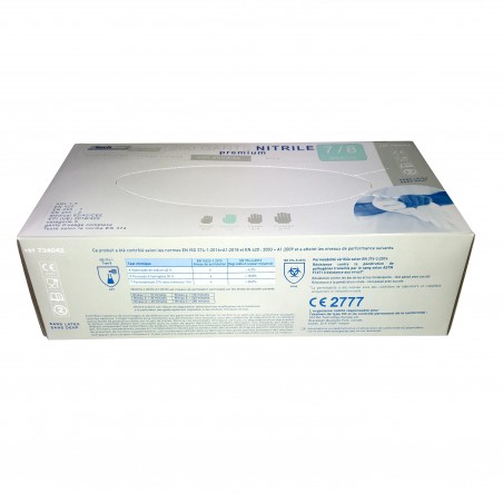 boite de 180 Gants XL en nitrile - Purity - non poudres_boite_face